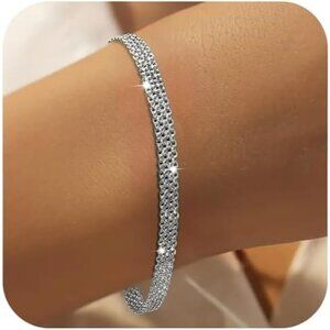925 Sterling Silver Solid Slider Bead Bracelets for Women Cute Pearl Layered Bra